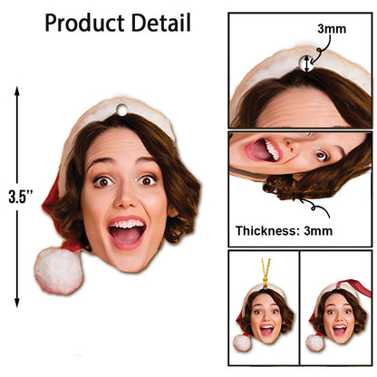 Custom Face Picture Ornament - Personalized Family Ornament