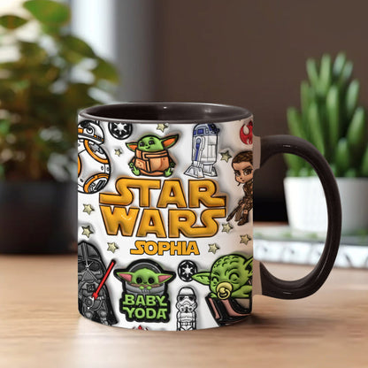The Galaxy - Personalized The Force Accent Mug