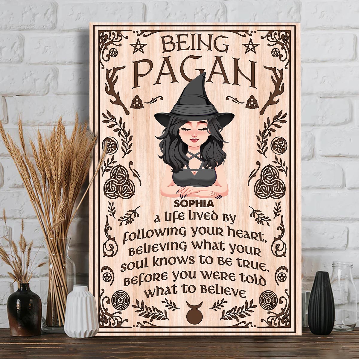 Being A Pagan - Personalized Witch Canvas And Poster