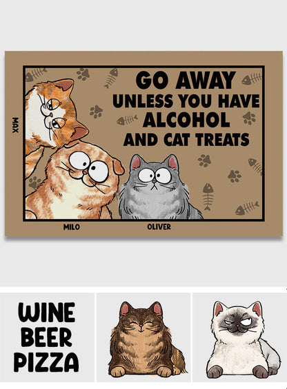 Go Away Unless You Have - Personalized Cat Doormat