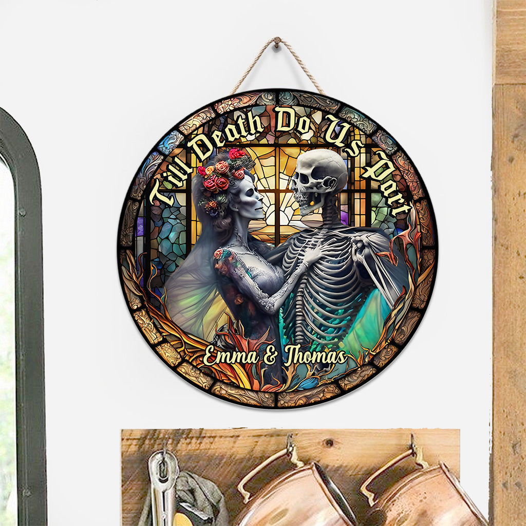 You And Me We Got This - Personalized Skull Round Wood Sign