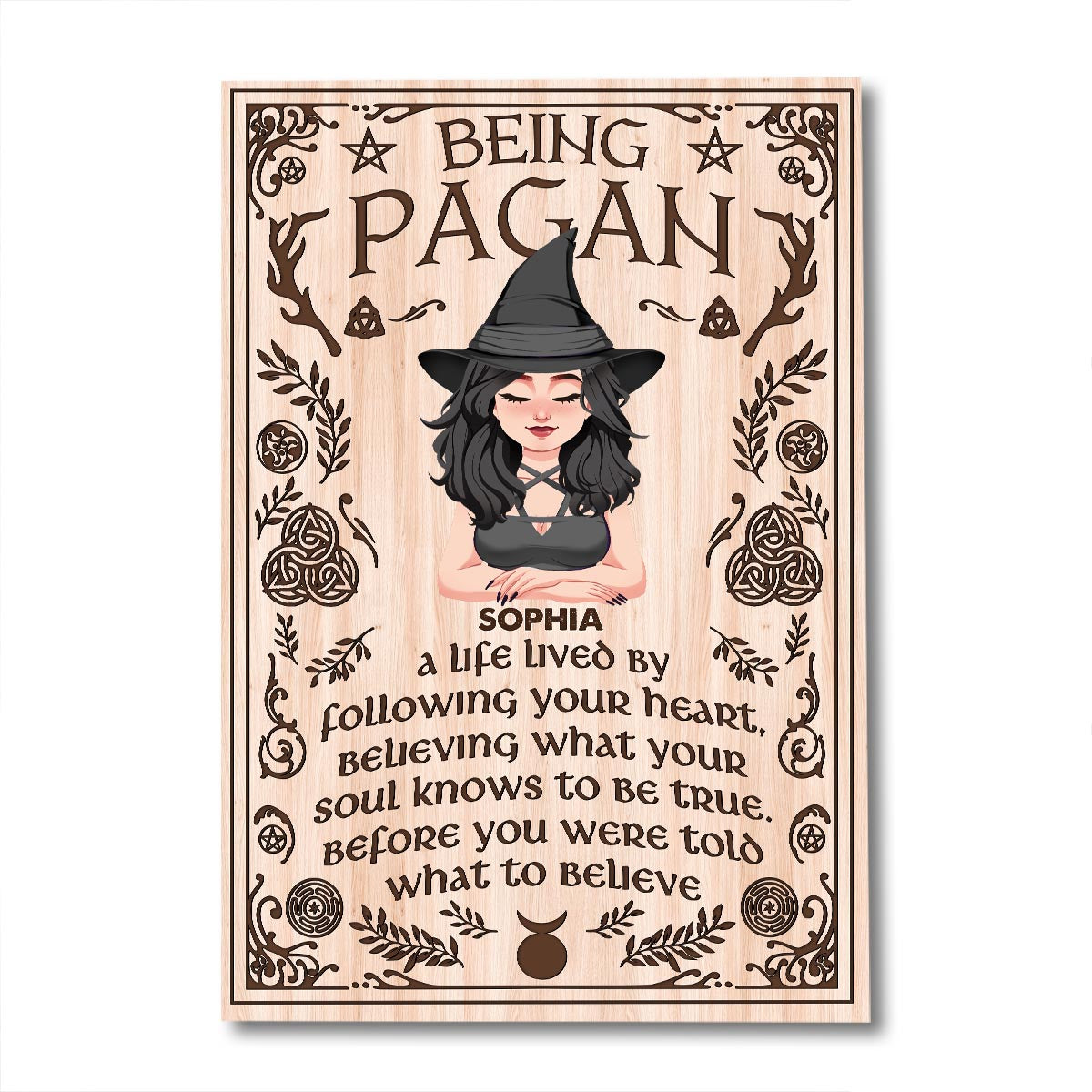 Being A Pagan - Personalized Witch Canvas And Poster