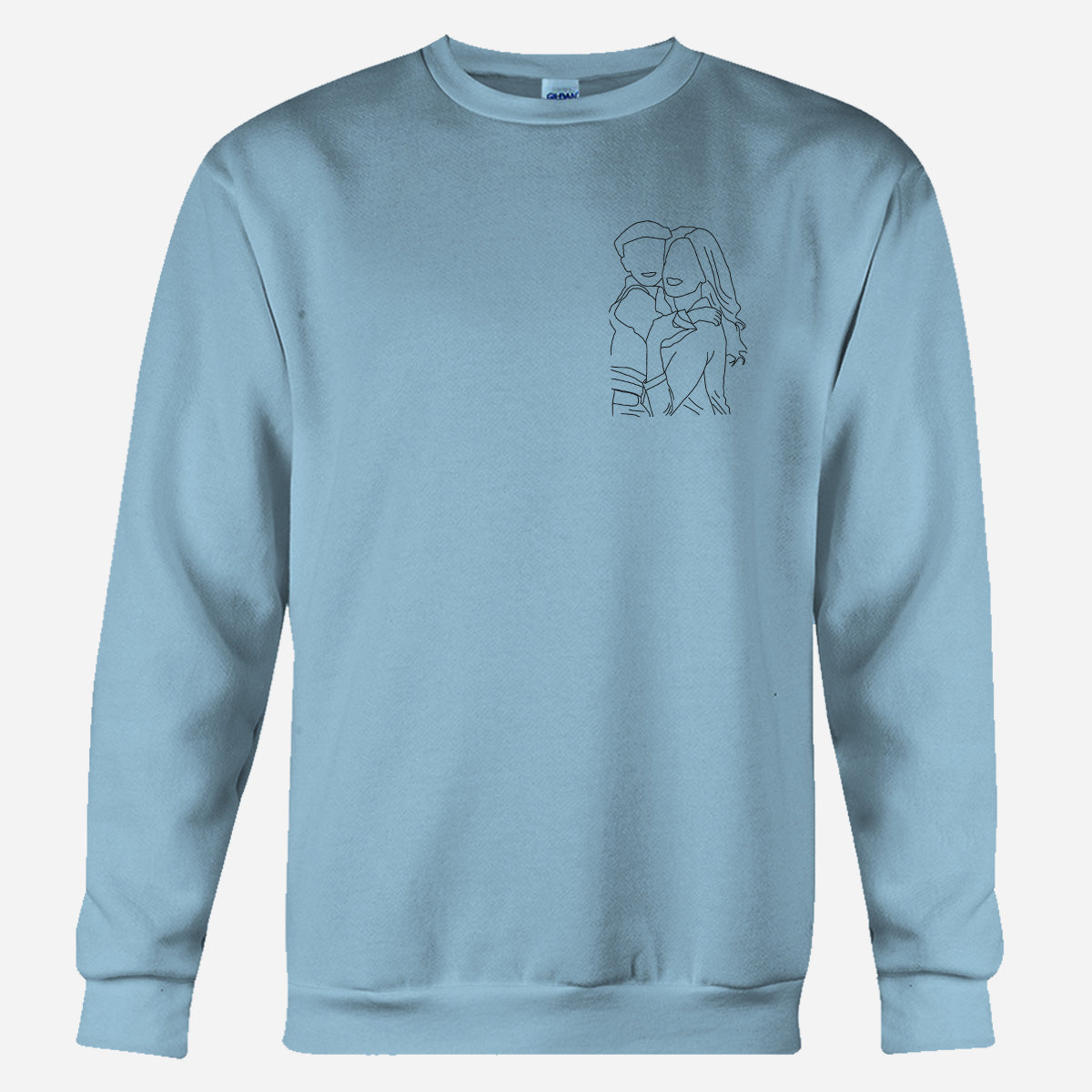 Custom Line Art - Personalized Aunt Embroidered Sweater