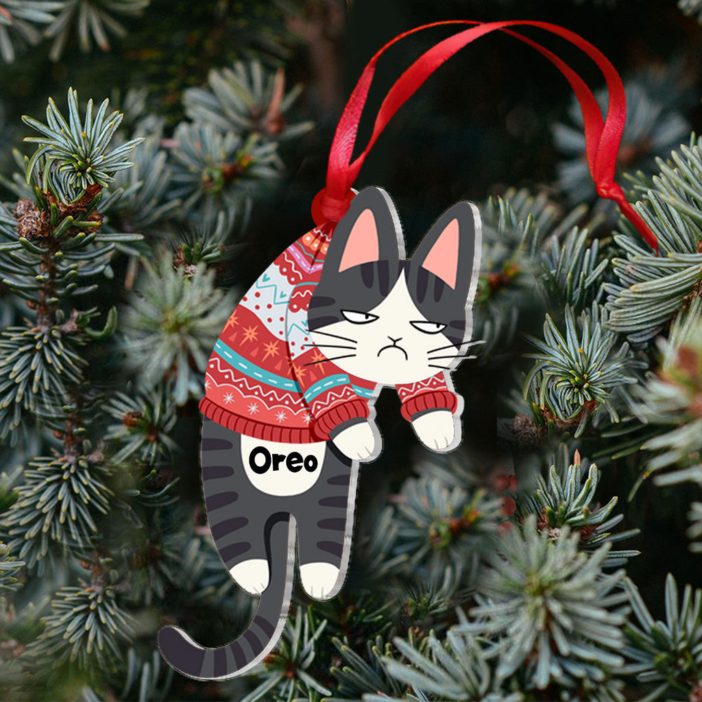 Hanging Cat - Personalized Cat Ornament