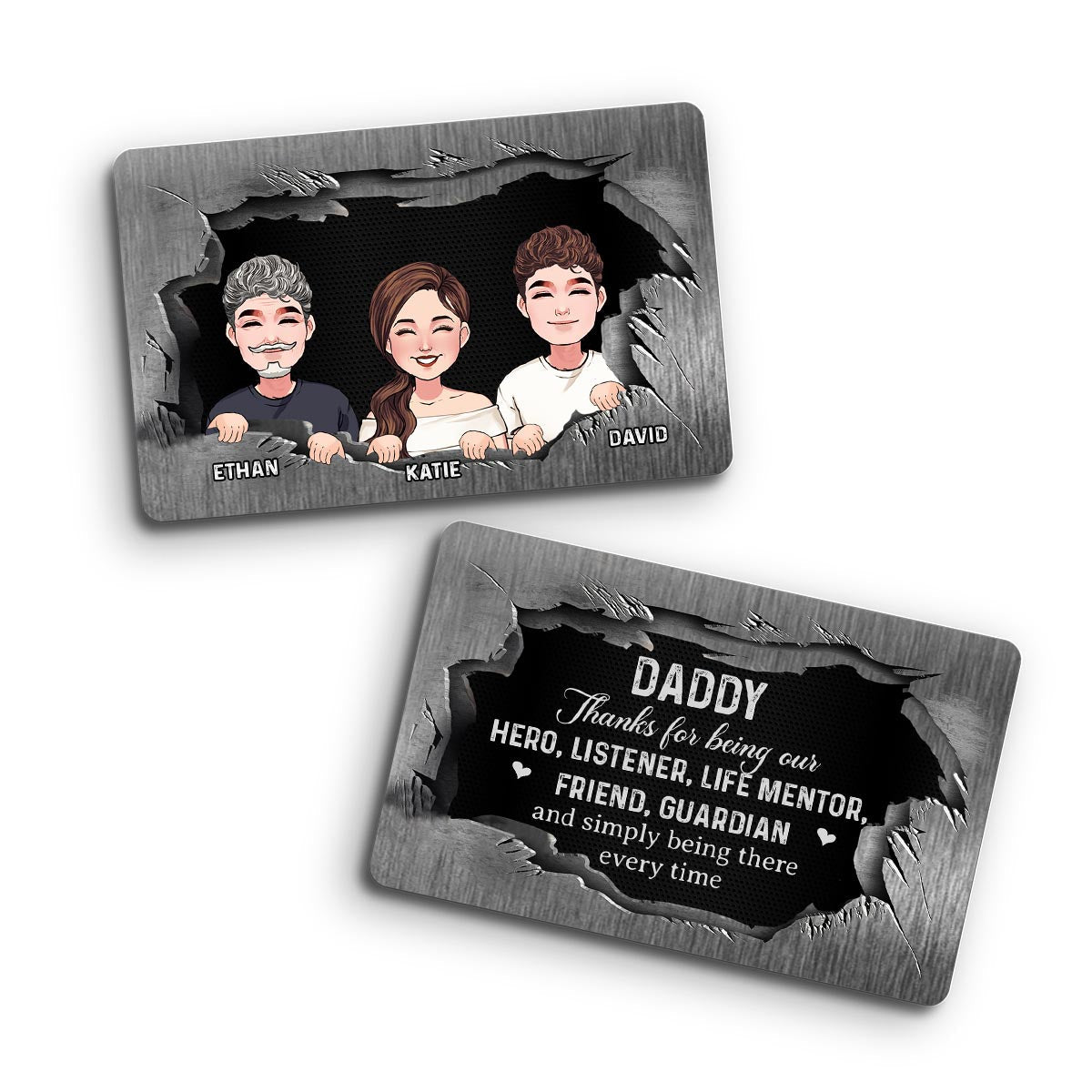 Thanks For Being My Hero - Personalized Father Wallet Insert Card