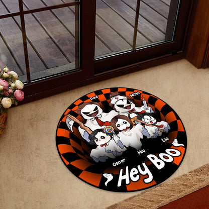 Happy Halloween - Personalized Family Shaped Doormat