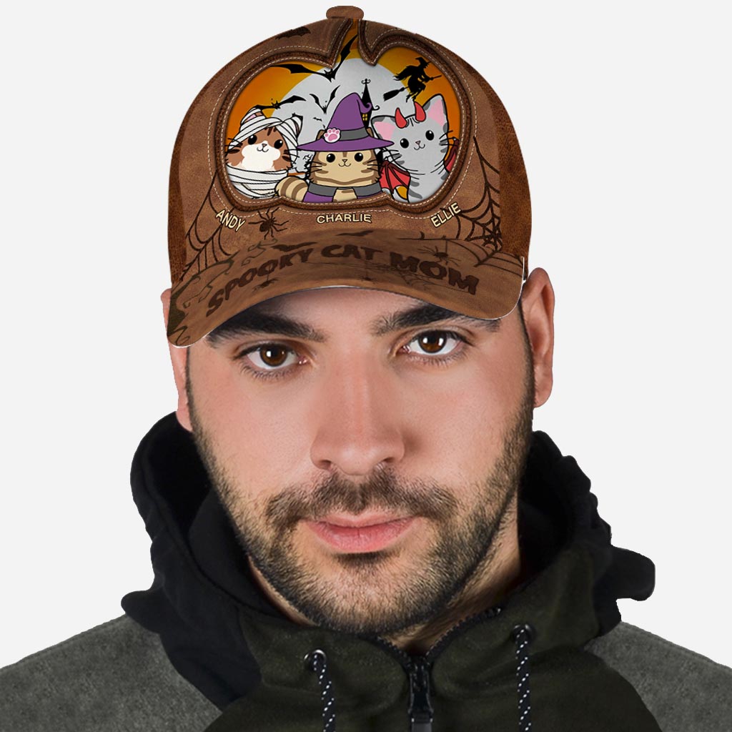 Spooky Cat Mom - Personalized Cat Classic Cap