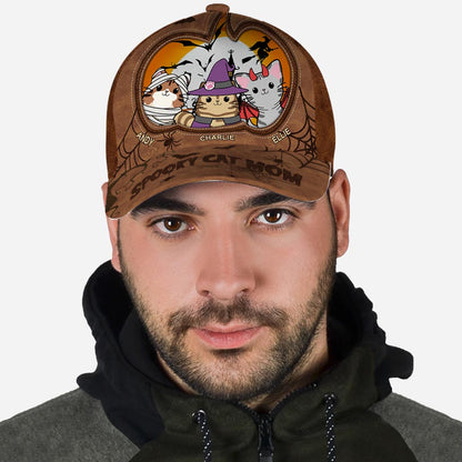 Spooky Cat Mom - Personalized Cat Classic Cap