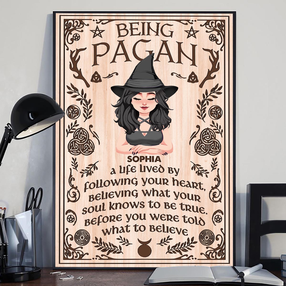 Being A Pagan - Personalized Witch Canvas And Poster