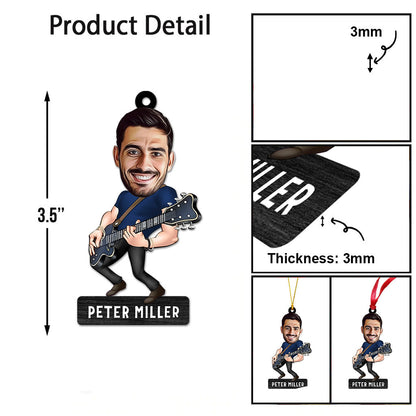 Funny Guitarist - Guitar gift for husband, him, boyfriend, father, son - Personalized Ornament