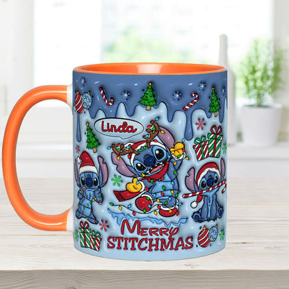 Merry Stichmas - Personalized Ohana Accent Mug