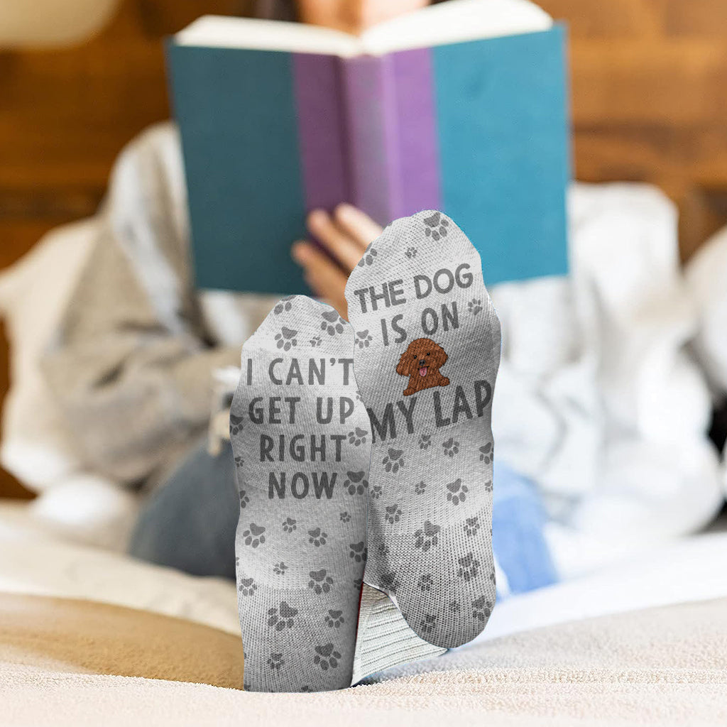 I Can Get Up Right Now - Cat gift for dog lover - Personalized Socks