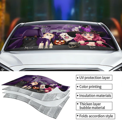 Soul Of A Witch - Personalized Witch Car Sunshade