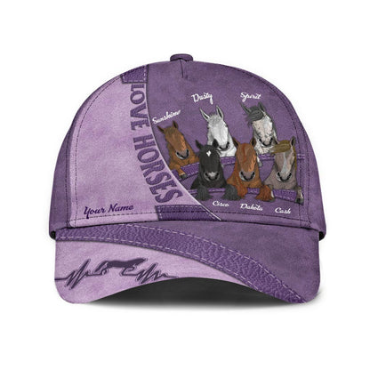 Love Horses - Personalized Horse Classic Cap