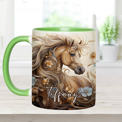Love Horses - Personalized Horse Accent Mug