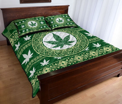 Green Leaves - Weed Quilt Set 0822