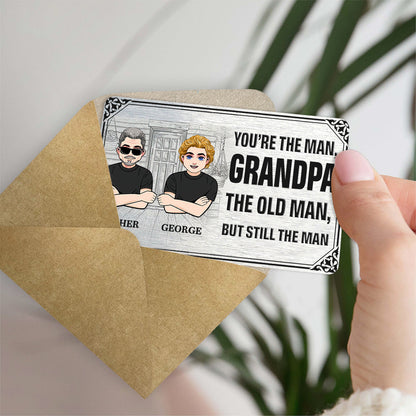 You're The Man - Gift for dad, grandpa, uncle, husband - Personalized Wallet Insert Card