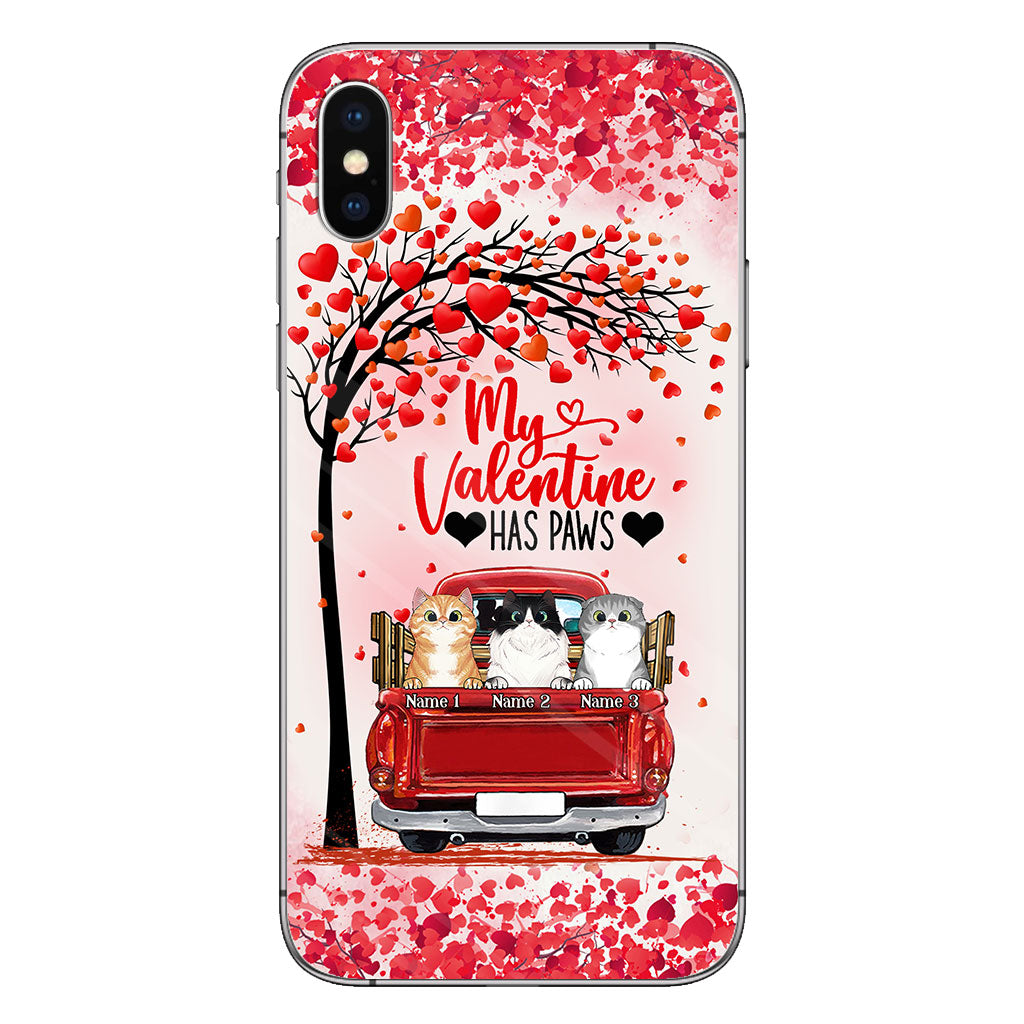 My Valentine Has Paws - Personalized Cat Phone Case