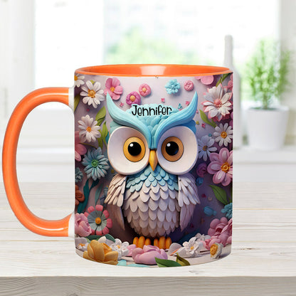 Cool Owl - Personalized Owl Accent Mug