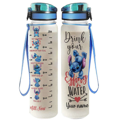 Drink Your Water - Personalized Ohana Water Tracker Bottle 1122