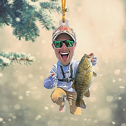 Cartoonize Funny Fishing - Personalized Fishing Ornament