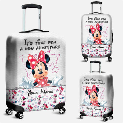 It's Time For A New Adventure - Personalized Mouse Luggage Cover