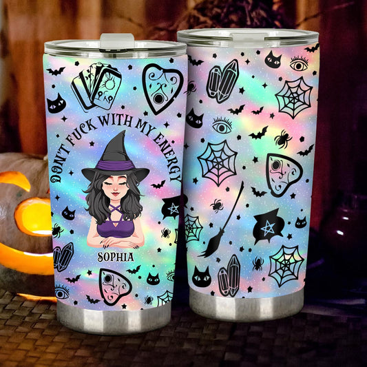 Don't F With My Energy - Personalized Witch Tumbler