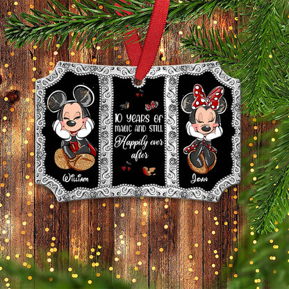 You And Me We Got This - Personalized Christmas Mouse Scalloped Aluminium Ornament (Printed On Both Sides)