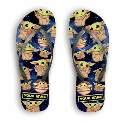 Too Cute I Am - Personalized The Force Flip Flops