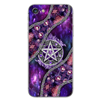 Witch Vibes Purple Pentagram 3D Pattern Printed Phone Case