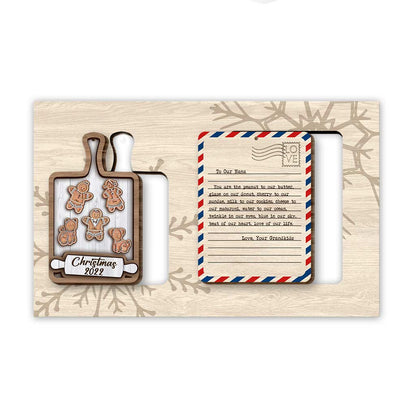 To My Grandma - Personalized Christmas Grandma Wooden Card Pop Out Ornament