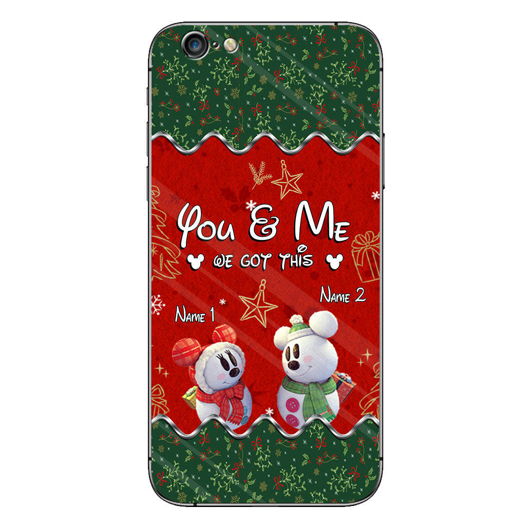 You & Me - Personalized Christmas Mouse Phone Case