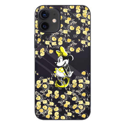Yellow Floral - Personalized Mouse Clear Phone Case