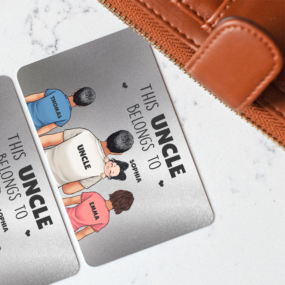 This Daddy Belongs To - Gift for dad, grandpa, uncle, husband - Personalized Wallet Insert Card