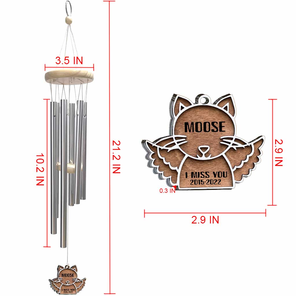 I Miss You - Personalized Cat Wind Chime