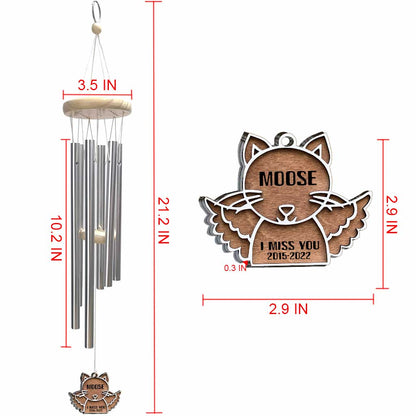 I Miss You - Personalized Cat Wind Chime