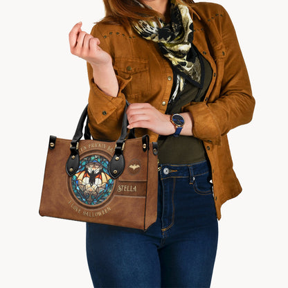 It's Frickin' Bat I Love Halloween - Personalized Witch Leather Handbag