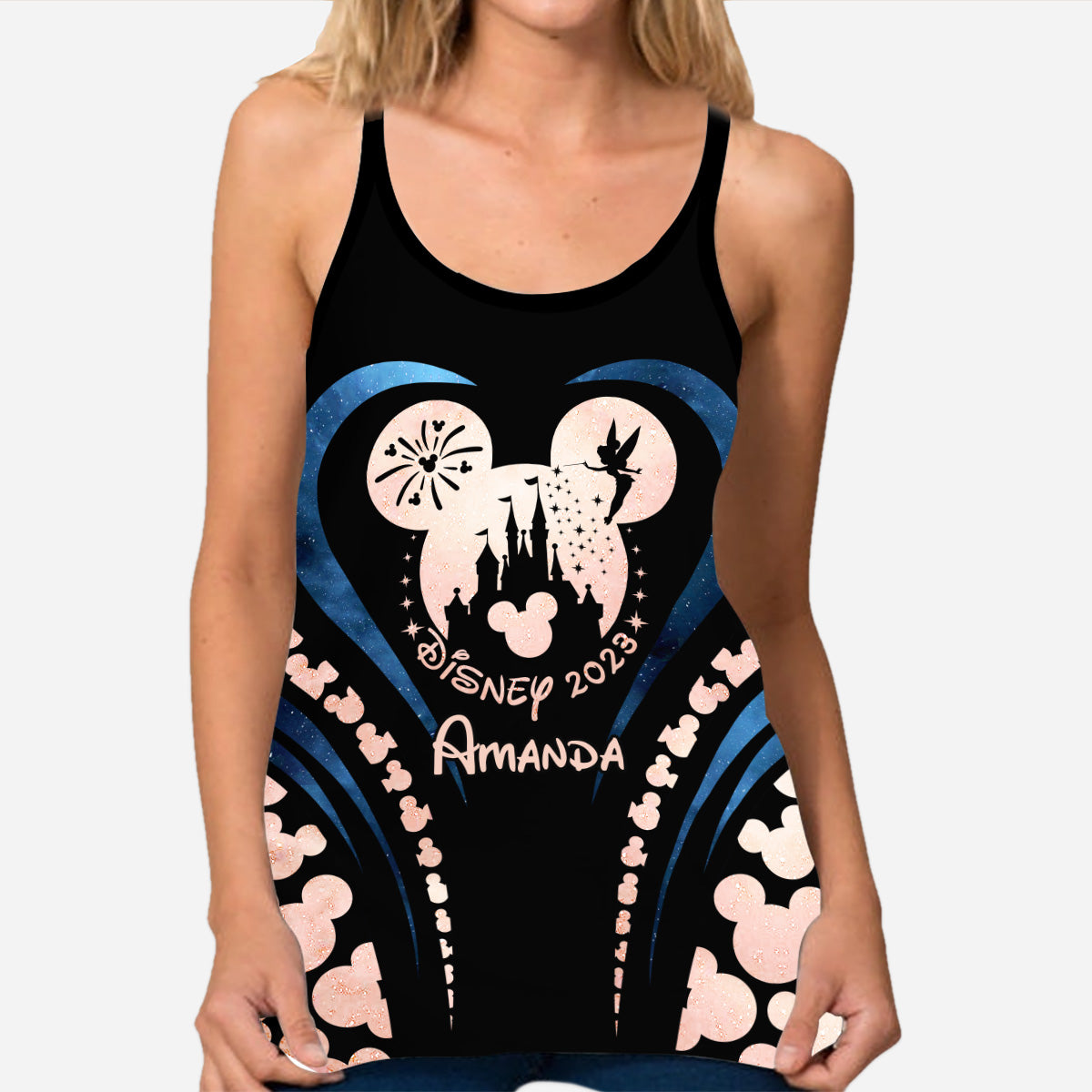 Just A Girls Who Loves Turtle - Personalized Mouse Cross Tank Top and Leggings