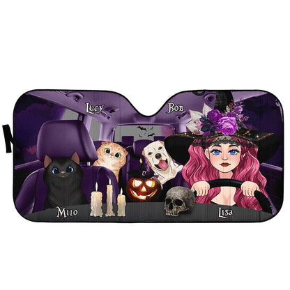 Soul Of A Witch - Personalized Witch Car Sunshade