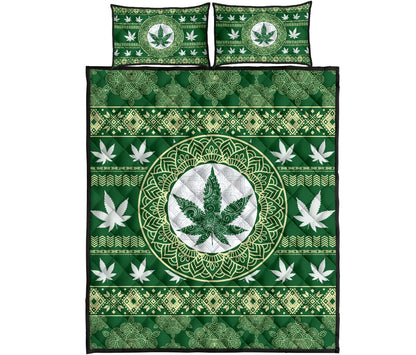 Green Leaves - Weed Quilt Set 0822