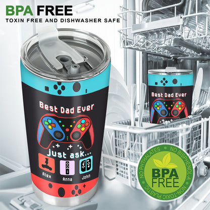 Gamer Dad Like A Regular Dad But Way Cooler - Video Game gift for dad, Gamer - Personalized Tumbler