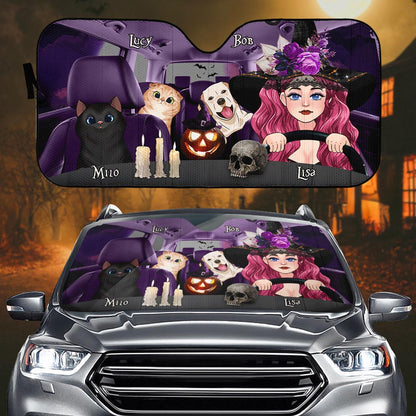 Soul Of A Witch - Personalized Witch Car Sunshade