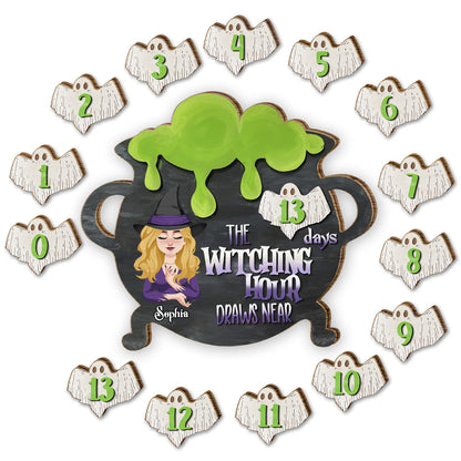 Witching Hour Draws Near - Personalized Witch Interchangeable Wood Sign