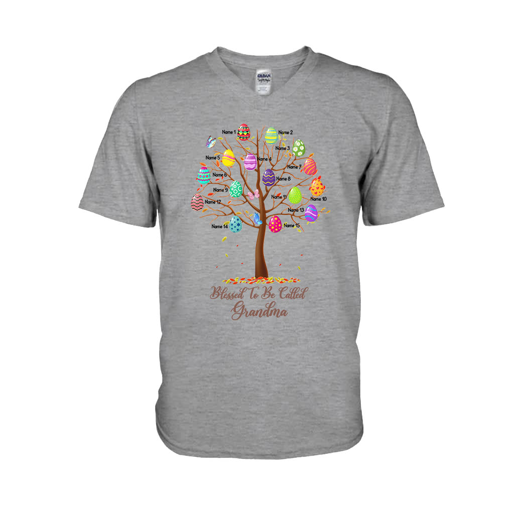 Blessed To Be Called Grandma - Personalized Easter Day Grandma T-shirt and Hoodie
