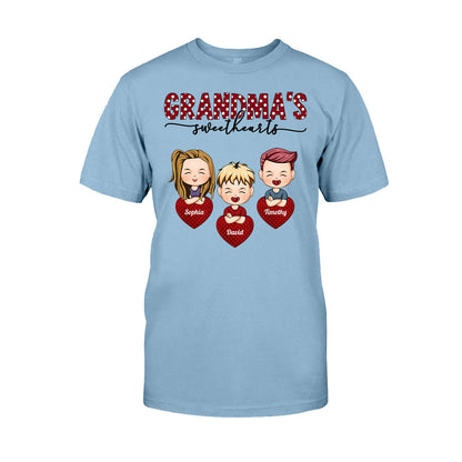 Grandma's Sweethearts - Personalized Valentine Grandma T-shirt and Hoodie