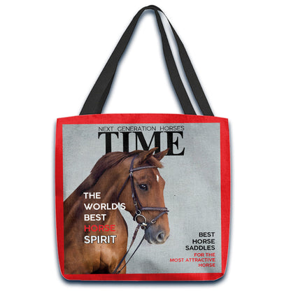 Magazine Covers - Personalized Horse Tote Bag