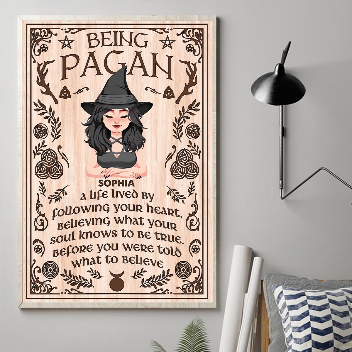 Being A Pagan - Personalized Witch Canvas And Poster