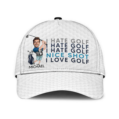 Photo Inserted Funny Golfer - Personalized Golf Classic Cap