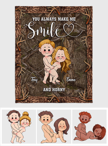 You Make Me Smile - Personalized Hunting Blanket