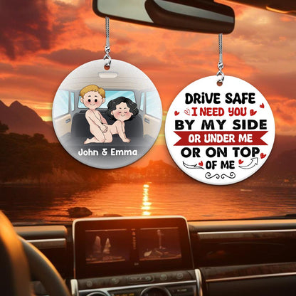 Drive Safe - Personalized Couple Car Ornament